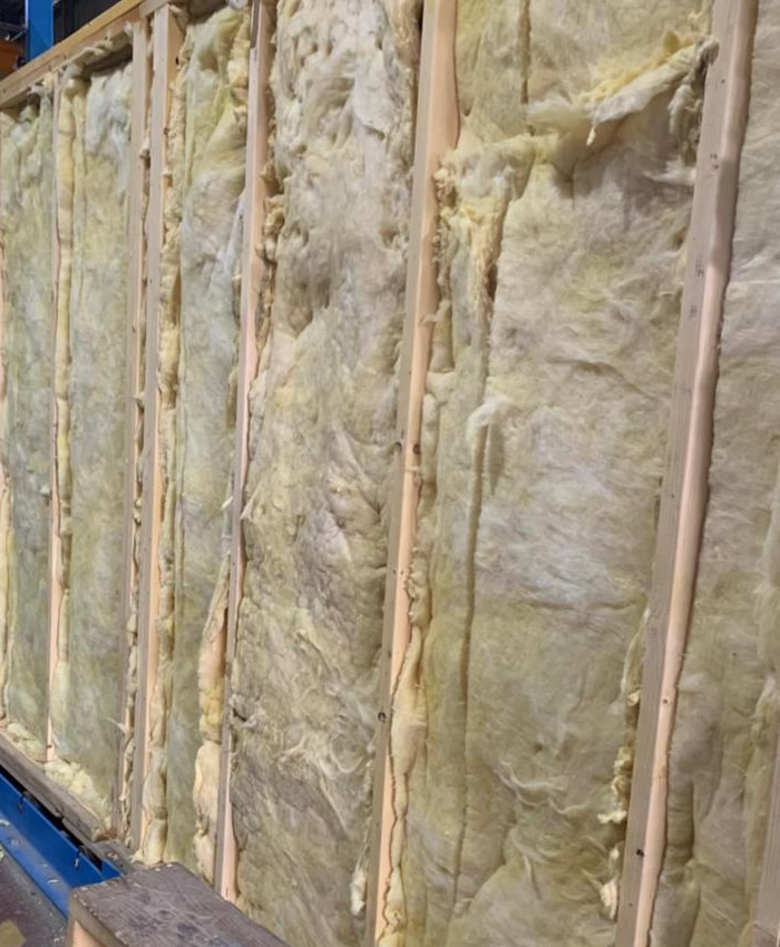 Timber frame insulation installation Wales